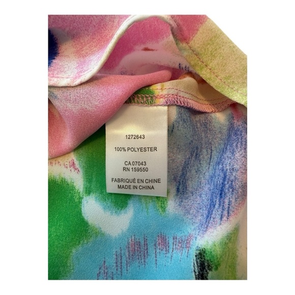 Cynthia Rowley Flutter Sleeve Button Front Floral Blouse - Size 2X - Picture 6 of 10